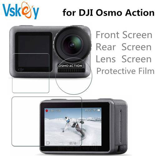 30PCS Tempered Glass for DJI Osmo Action Camera Front LCD Screen Protector Rear Lens Anti Scratch Protective Film