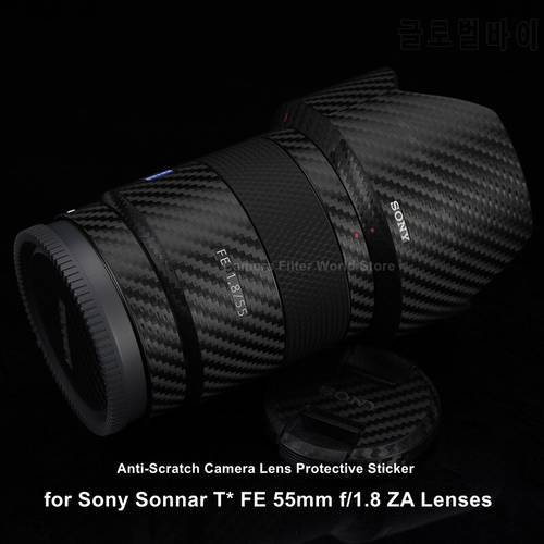 For FE55 1.8 / 55mm 1.8 Lens Stickers Decal Skin Wrap for Sony Zeiss FE 55mm F1.8 ( SEL55F18Z ) Lens Premium Decal Skin Sticker