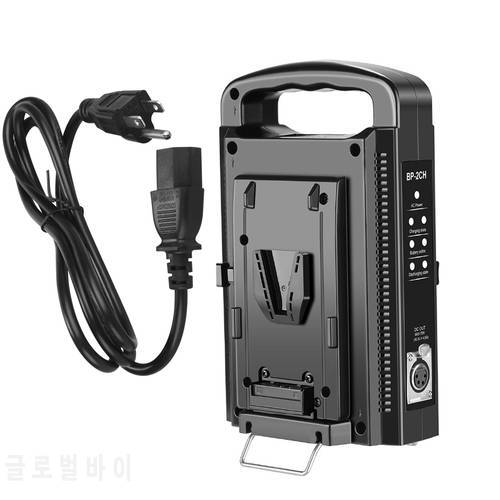 New Dual Channel V-Mount/V Lock Battery Charger with DC 16.5V Power Supply Output For Any V-Mount Brick Battery