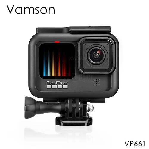Vamson for GoPro 11 10 9 Black Accessories Lens Protective Frame Case Camcorder Housing Case for Go Pro Hero 10 9 Action Camera