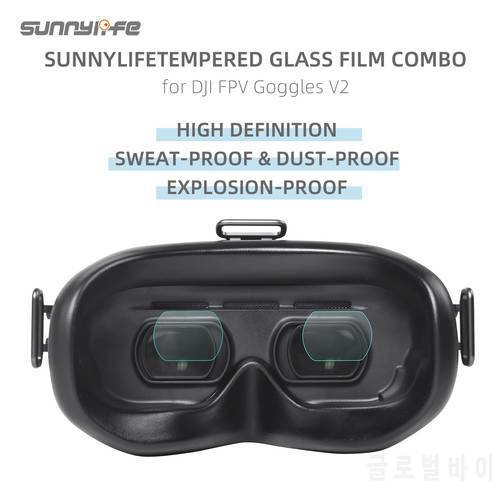 Sunnylife Protective Film Combo HD Tempered Glass Film Lens Protector Explosion-proof Accessories for DJI FPV Goggle