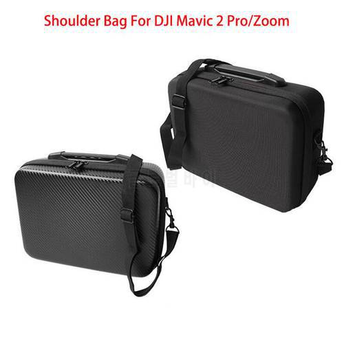 Drone Shouler Bag Case for DJI MAVIC 2 PRO/MAVIC 2 ZOOM 1680D/PU Handbag for 3 Batteries Storage and Drone Accessories