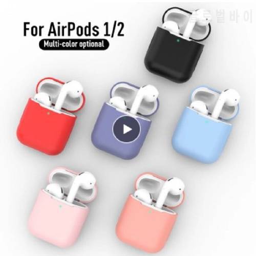 Earphone Cover Bluetooth Wireless Headset Colorful Case Anti-fall Silicone Protective Case Cover Accessories For Iphone Airpods