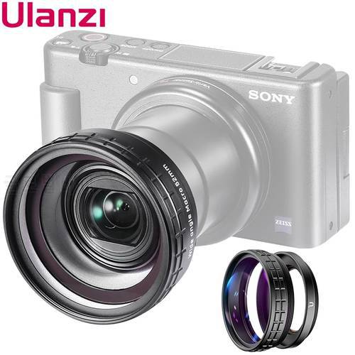 For Ulanzi WL-1 For ZV1 10X HD Macro Lens 18MM Wide Angle Lens Camera Lens for Sony ZV-1 RX100 VII Camera Accessories Camera