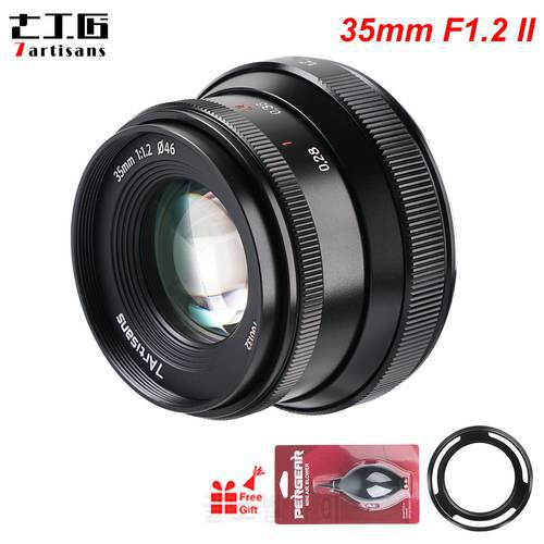 7artisans 35mm F1.2 II Prime Lens for Sony E-mount Fuji X-Mount APS-C Mirrorless Camera Manual Focus Fixed Lens A6600 X-T4 X-T30