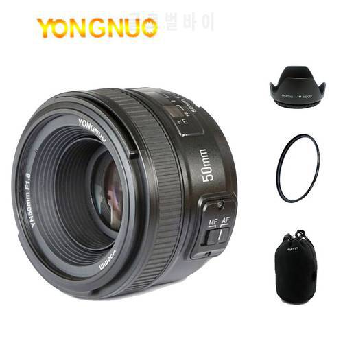 Yongnuo 50MM Lens For Camera YN50mm Auto Focus Aperture For Nikon D7200 D5300 D5200 D750 D500 D800 D700 D3200 D3300 D5100