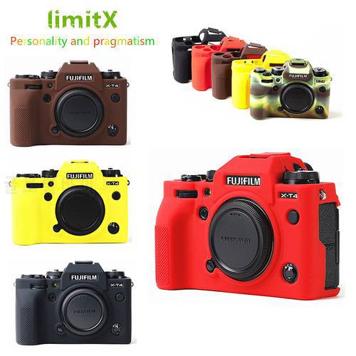 Soft Silicone Armor Skin Case Body Protective Cover for Fujifilm X-T4 XT4 Mirrorless Camera bag