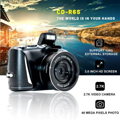 2.7k 48 million micro single digital camera 3.0 inch high definition screen with flash camera and video recorder