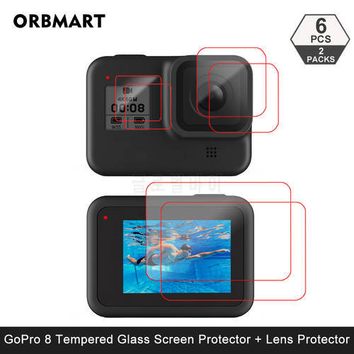 Tempered Glass Screen Protector for GoPro Hero 8 Black Lens Protection Protective Film for Gopro8 Go pro 8 Camera Accessories