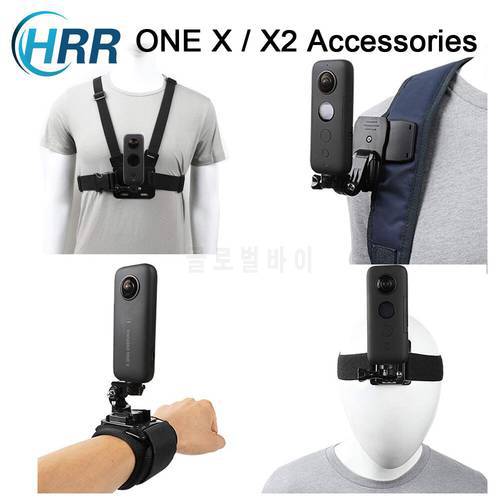 Accessories Kit for Insta360 One X2/X/One R/GoPro Hero,Quick Release Head Mount+Backpack Clip+Chest Strap+Wristband Body Holder