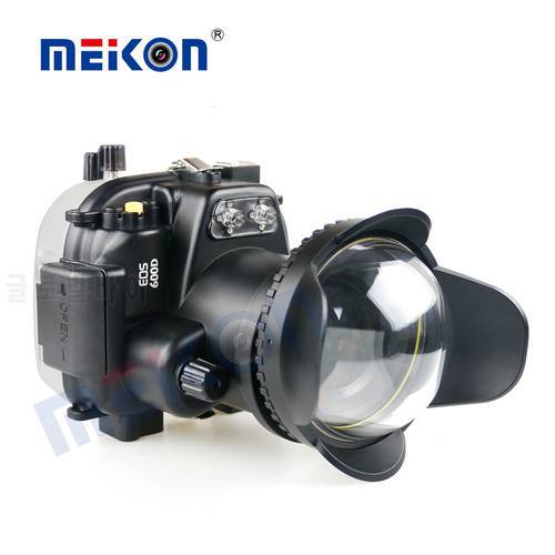 Waterproof Underwater Camera Housing Case Cover Bag for Canon EOS 600D +Two Hands Tray +67mm Dome Port Fisheye