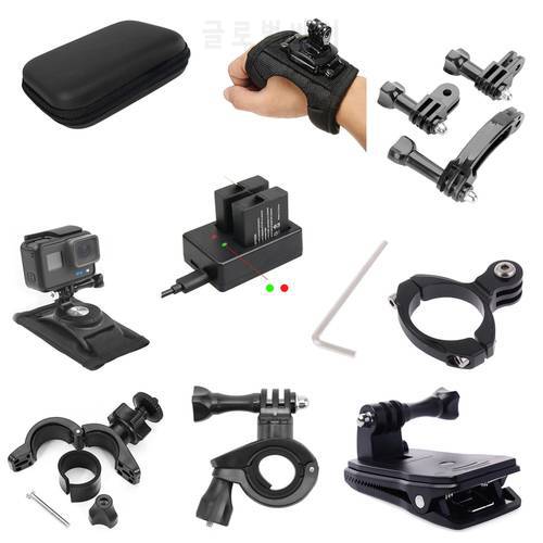 Action camera mount For go pro accessories Bicycle Motorcycle Bracket Mount Clip Bag case For gopro hero 8/7/6/5/4/3+/3/2 black