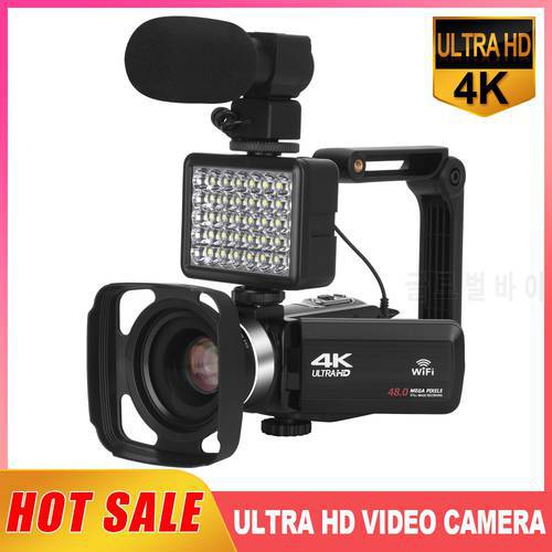 Professional Video Cameras Ultra HD Camcorder Built-in Light Vlogging for Facebook Wifi 16X Digital Zoom Recorder