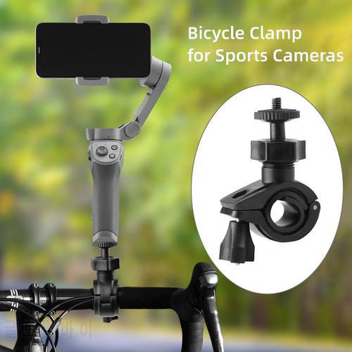 Adjustable Bicycle Camera Mount Holder Bike Clip for Insta360 One X Sport Camera Compatible with OSMO Mobile 3/2 Black