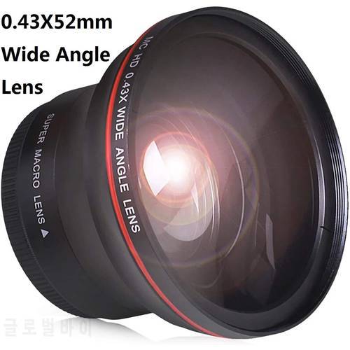 52MM 0.43x Professional HD Wide Angle Lens (w/Macro Portion) for Nikon D7100 D7000 D5500 D5200 D5100 D3300 D3200 D3100 D3000
