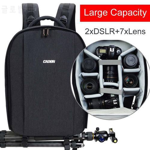 Camera Backpack Pro DSLR Bag Case Large Capacity Waterproof Shockproof Bag for Canon Sony Nikon SLR DSLR Camera Lens Tripods