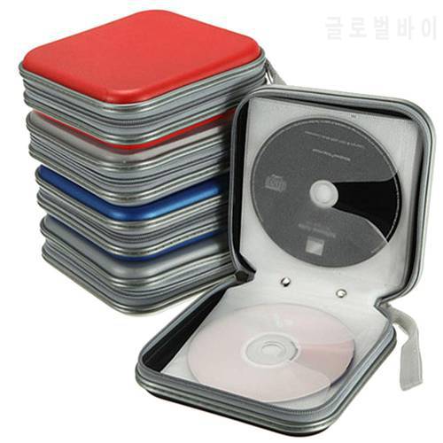 2021New Portable 40pcs Disc CD DVD Wallet Storage Organizer Case Boxes Holder CD Sleeve Hard Bag Album Box Cases with Zipper
