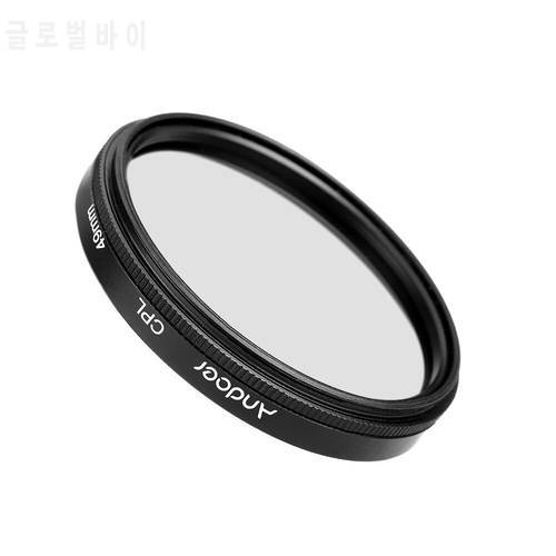 Andoer 49mm DSLR Camera Slim CPL Circular Polarizer Polarizing Glass Lens Filter for Canon Nikon Sony