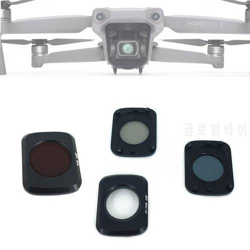 Glass UV+ CPL + ND4+ ND8 Neutral Density PL Lens Filter Protector Cap Set for DJI Mavic Air 2 Gimbal Drone Air2 Accessories