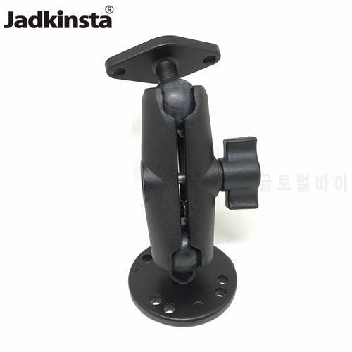 Jadkinsta Motorcycle Round and Diamond Base Ball Mount 9cm Double Socket Arm with AMPS Hole Pattern for Gopro GPS Motorbike