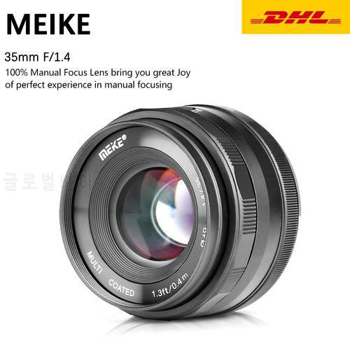 Meike 35mm f1.4 Manual Focus APS-C Lens for Sony E-Mount A7R/A7S A7/Fuji X-T2 X-T3/Canon EOS-M M6/M4 Camera