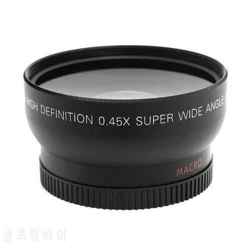 Andoer HD 52MM 0.45x Wide Angle Lens with Macro Lens for Canon Nikon Sony Pentax DSLR Camera