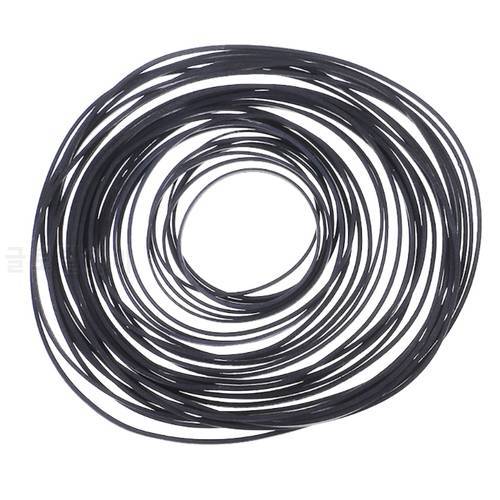 E8BA Flat Drive Belt Turntable Rubber Belt Compatible with LP Vinyl Record Player Phono 40-100mm Flat Drive Belt Rubber Belt