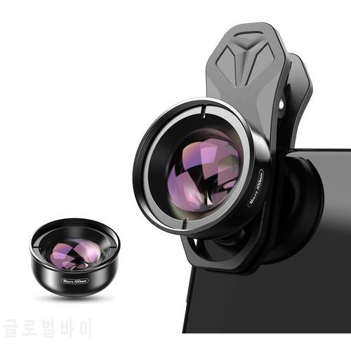 For dropshipping APEXEL camera phone lens 100mm macro Mobile lens macro Camcorder lenses for iPhone Samsung all smartphone