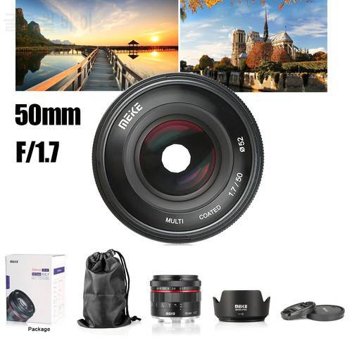 Meike 50mm F1.7 Manual Focus Lens for Sony E-mount Full Frame Mirrorless Camera A7II A7RIII for Canon RF Fuji Fujifilm Nikon Z