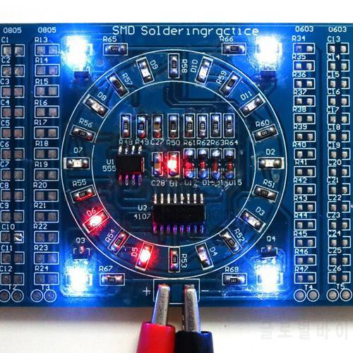 Soldering Practice SMD Circuit Board LED Electronics SMT Components DIY PCB Kit Project Tools Basic For Soldering Kit C7D2