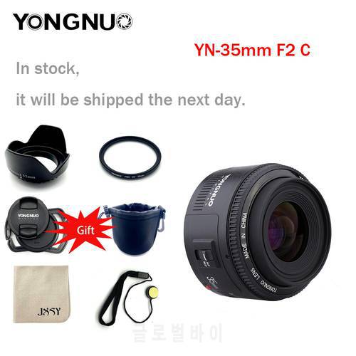 YONGNUO YN35MM F2C 1:2 AF/MF Wide-Angle Fixed/Prime Auto Focus Lens for Canon EOS EF Lens