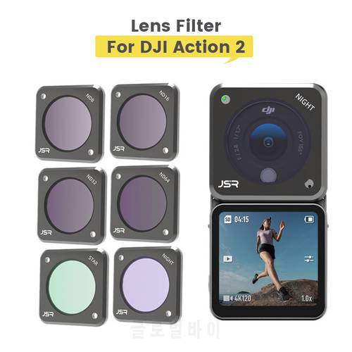 Camera Filter for DJI Action 2 Macro CPL ND4 ND8 ND16 NIGHT NDPL Lens Filters Set for DJI OSMO Action 2 Accessories
