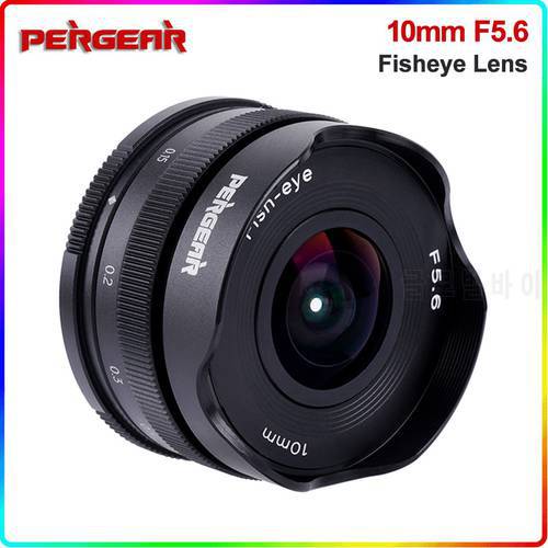 Pergear 10mm F5.6 Pancake Fisheye Lens APS-C for Sony E Nikon Z M4/3 Fuji X Mount A6300 A6500 A6600 A7S3 Z6 Z7 ZFC X-T4 XT-30