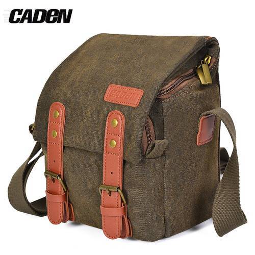 CADeN DSLR Camera Bag Canvas Shoulder Bag Camera Case For Canon Nikon Sony Lens Pouch Bag Waterproof Photography Photo Bag