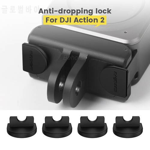 4Pcs Anti-dropping Buckle Camera Lock for ACTION 2 Magnetic Adapter with Silicone Plug Buckle For DJI OSMO Action 2 Accessories