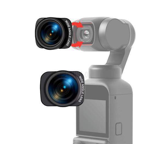 Wide Angle Lens for DJI Osmo Pocket 2/Osmo Pocket Gimbal 100° Wideangle Lens Magnetic Attached Camera Extra Lens Vlog Accessory