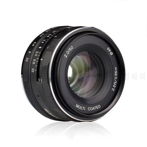 Meike 50mm f2.0 Manual Focus Lens APS-C for Olympus Panasonic M4/3 Mount MFT Micro 4/3 Mirrorless Camera