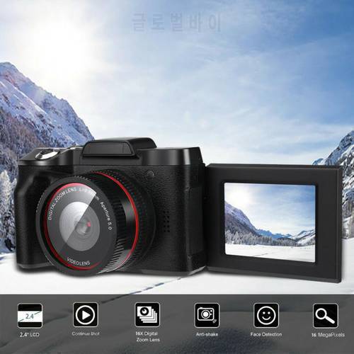 XJ06 1080P Video Camera HD Digital Camcorder 2.4 Inch 16MP High Definition DV Cameras Flip-screen Selfie Digital Camcorder