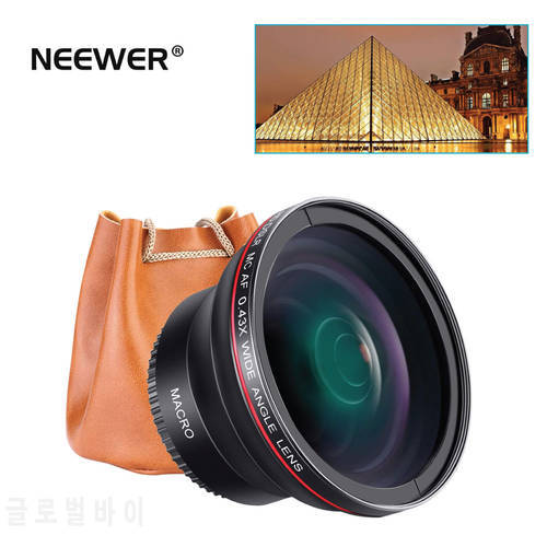 Neewer Professional HD 52mm 55mm 58mm 0.43x Wide Angle Lens (Macro Portion) for Nikon Canon and Sony Alpha Cameras