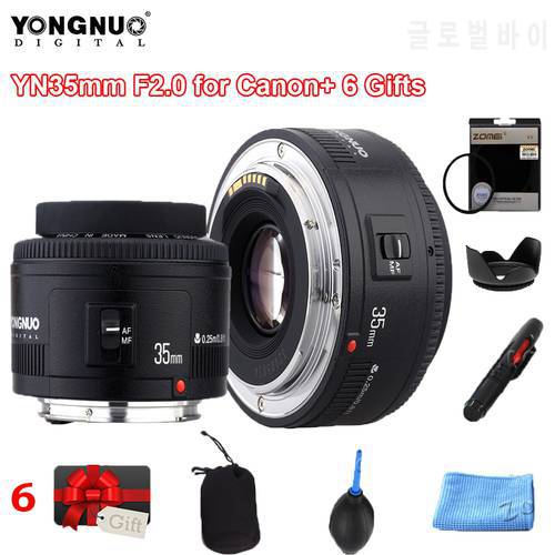 Yongnuo 35mm YN35mm F2.0 Wide angle Fixed/Prime Auto Focus Lens For Canon Canon Wide-angle Fixed Auto Focus Lens 60d 5DII 5D