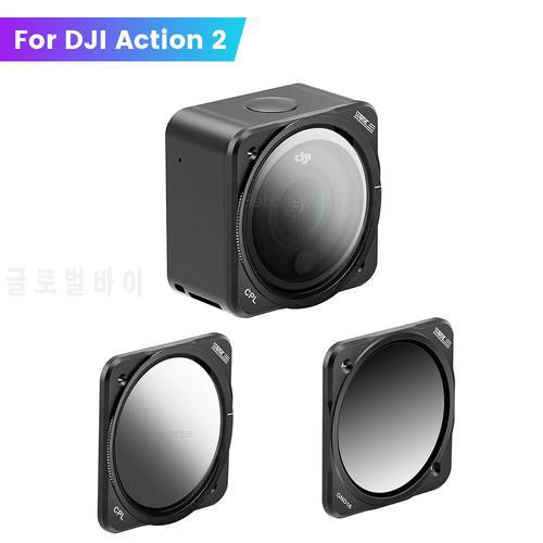 Magnetic Adjustable Gradient Filter for DJI Action 2 Filters Set CPL GND 16 ND Series Protective for Action 2 Camera Accessories