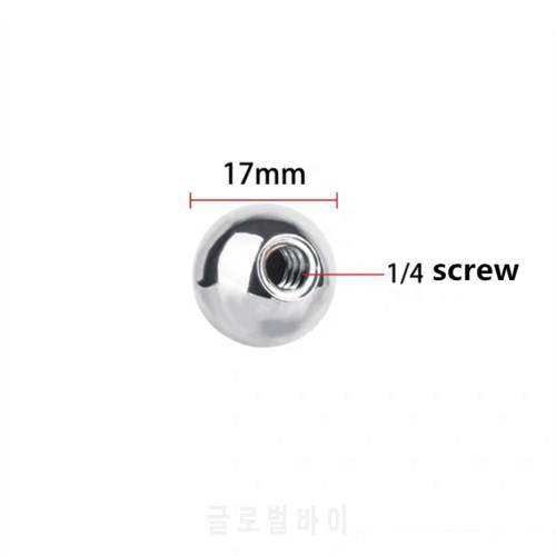 17mm Ball Head With 1/4 Screw For Camera Accessories Hot Shoe Adapter for Magnetic Car Phone Tablet Holder