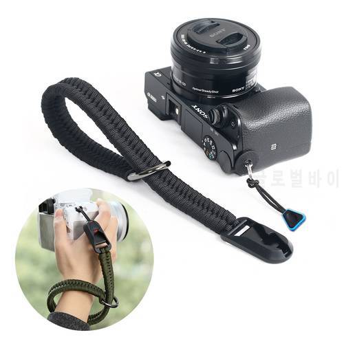 Handmade Camera Wrist Strap for Canon EOS RP R6 M50 M6 M100 80D 77D 200DII Sony A6300 A7C A7S A7RIV Quick Release Braided Rope