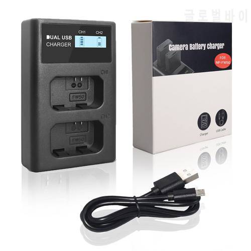 PALO NP FW50 NP-FW50 fw50 NPFW50 USB Dual Charger For Sony Alpha a6500 a6300 a7 7R a7R a7R II a7II NEX-3 NEX-3N NEX-5