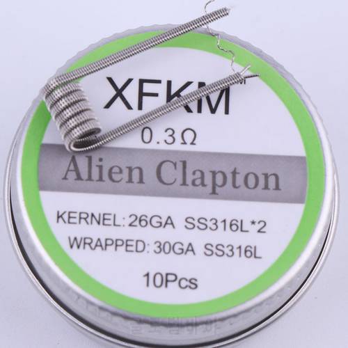 XFKM A1/316 Flat twisted wire Fused clapton Hive premade wires Alien Mix twisted Quad Tiger coils Heating Resistance rda coil