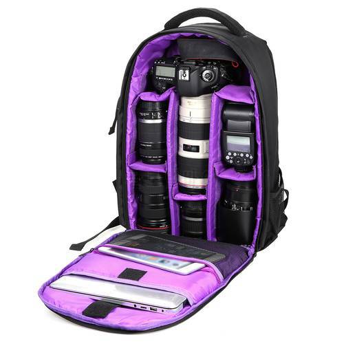 3Colors Wear-resisting Water-resistant Camera Bag Camera Backpack Multi-functional Breathable DSLR Digital Camera Bag Backpack