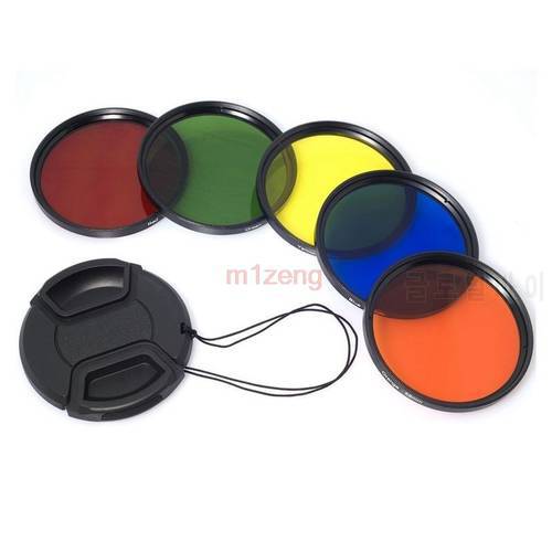 30 37 40.5 46 49 52 55 58 62 67 72 77 82 mm Red+Blue+Green+Yellew+orange Color lens Filter+lens cap for canon nikon sony camera