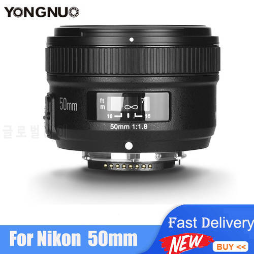 Yongnuo YN50mm F1.8N 50MM Lens For Camera Auto Focus Aperture For Nikon D7200 D5300 D5200 D750 D500 D800 D700 D3200 D3300 D5100