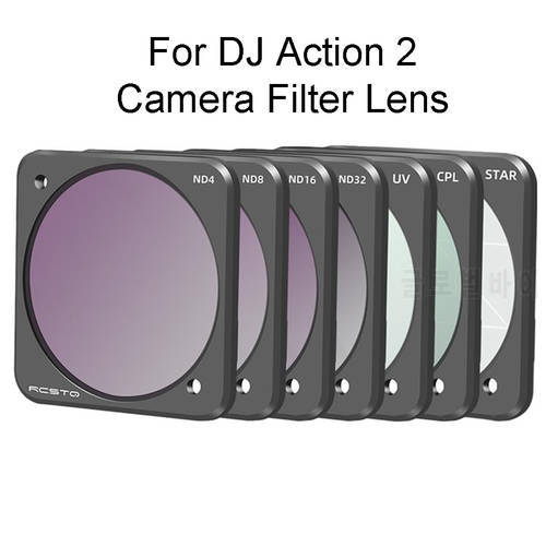 1/4pcs Camera Filter Lens for DJI OSMO Action 2 UV/CPL/ND/Star Optic Glass Photography Equipment Part Accessory