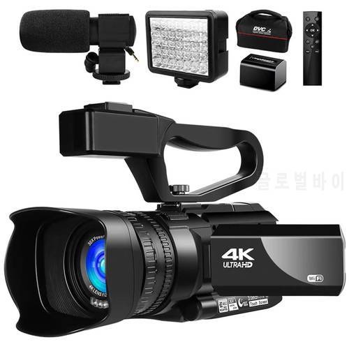 2022 4K Video Camcorder Live Streaming Youtube 64MP WIFI 18X Digital Zoom 3.0 Inch Touch Screen Recorder Cameras Profesionales